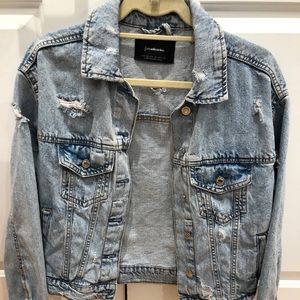 Stradivarius distressed jean jacket